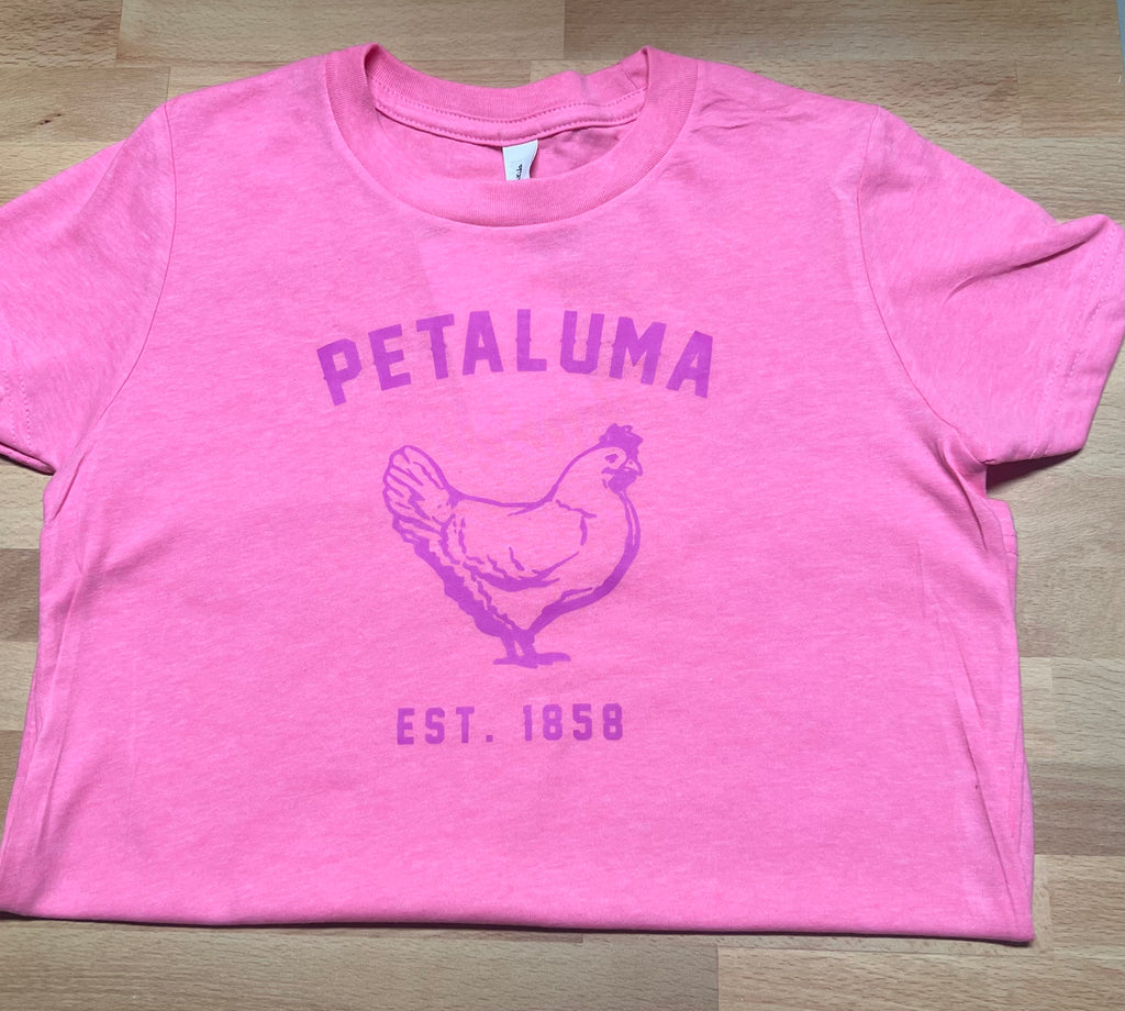 Pink Kids Luma Vintage Petaluma Chicken Shirt