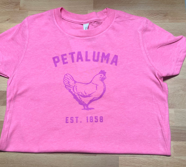 Pink Kids Luma Vintage Petaluma Chicken Shirt