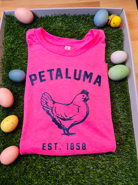 Pink Kids Luma Vintage Petaluma Chicken Shirt