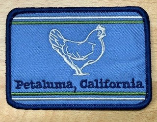 Petaluma Blue/Cream/Olive Patch Chicken Patch Twill hat - Navy
