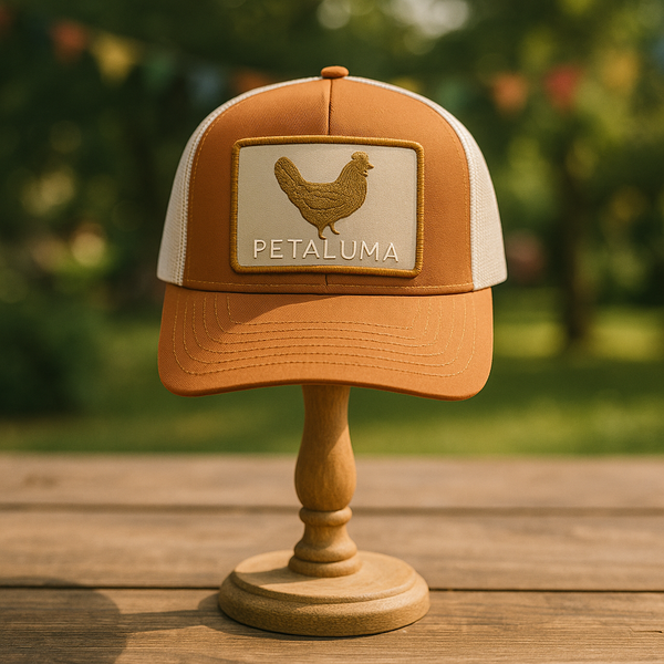 Petaluma Chicken Patch Foam Trucker Hat, Texas Orange