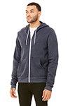 Heather Navy Zip Hoodie Custom Embroidered Luma Vintage Petaluma Chicken Logo- Custom Order