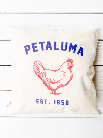 Luma Vintage Organic Canvas Pillow Cover-Petaluma Chicken