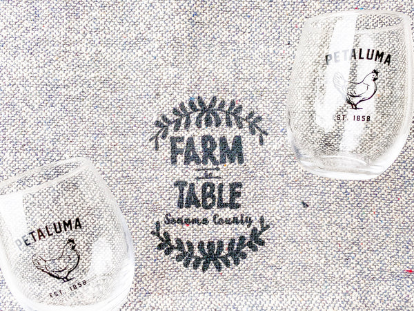 Luma Vintage Wine Glass with Petaluma Chicken 15 oz