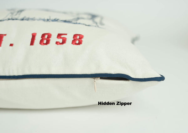 Embroidered Petaluma Truck Pillow Cover