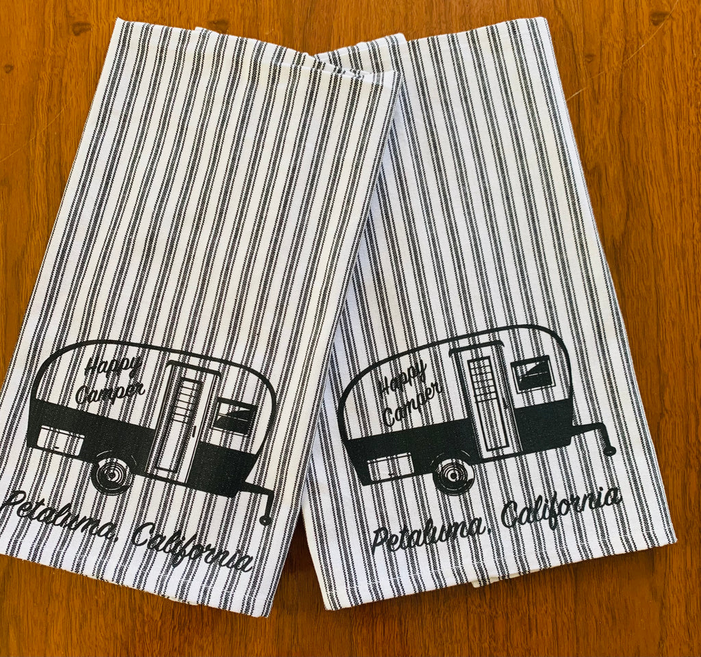 Tea Towel-Petaluma Happy Camper