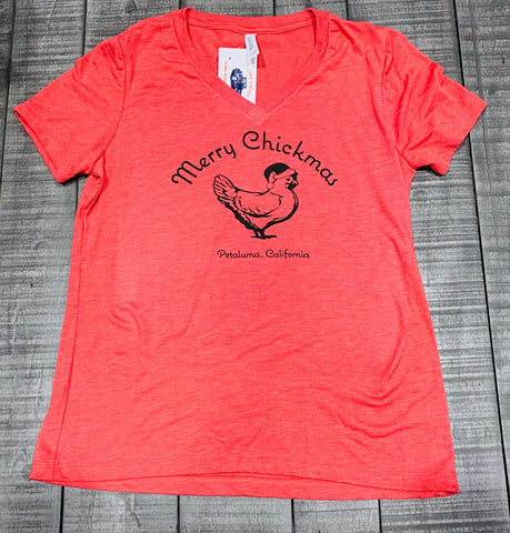 Merry Chickmas Petaluma- Women's V-Neck