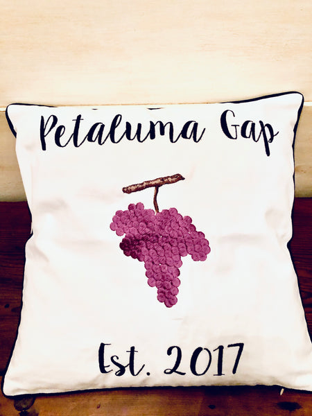 Embroidered Petaluma Gap Pillow Cover- Luma Vintage