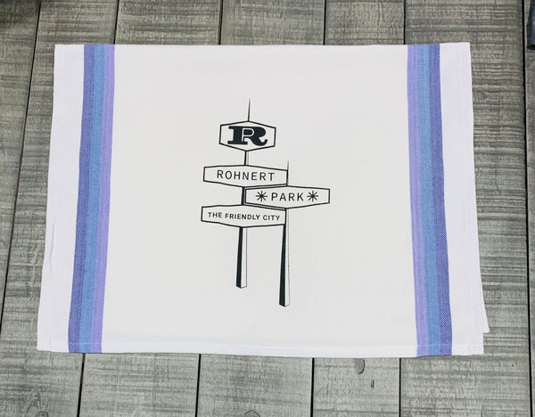 Rohnert Park Tea Towel by Luma Vintage -Purple  Stripes