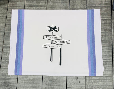 Rohnert Park Tea Towel by Luma Vintage -Purple  Stripes