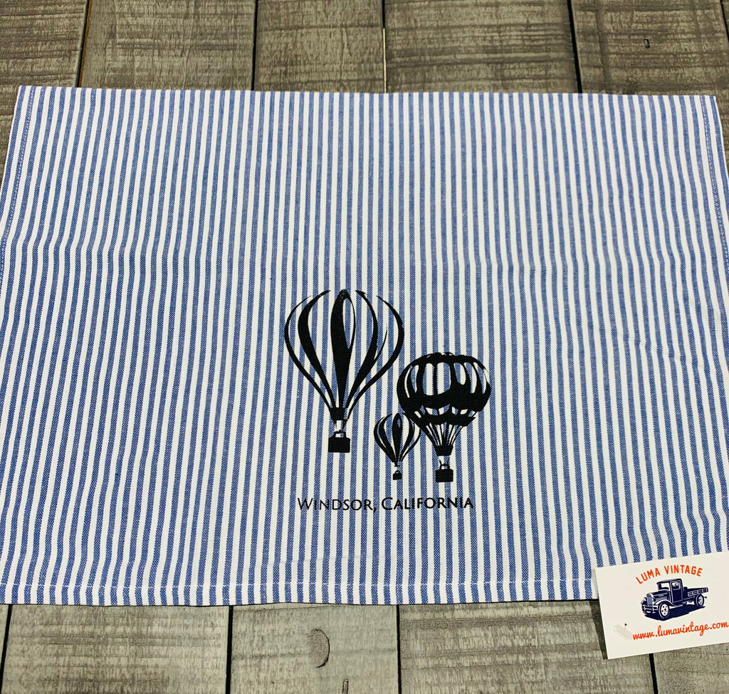 Windsor Hot Air Ballon Tea Towel