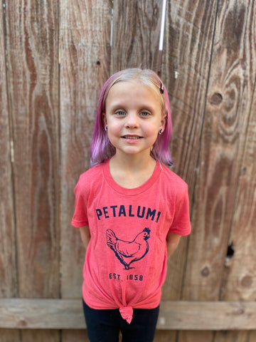 Red Kids Luma Vintage Petaluma Chicken Shirt