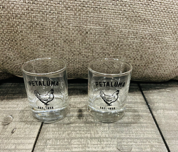 3.5 oz Petaluma Chicken Shot Glasses