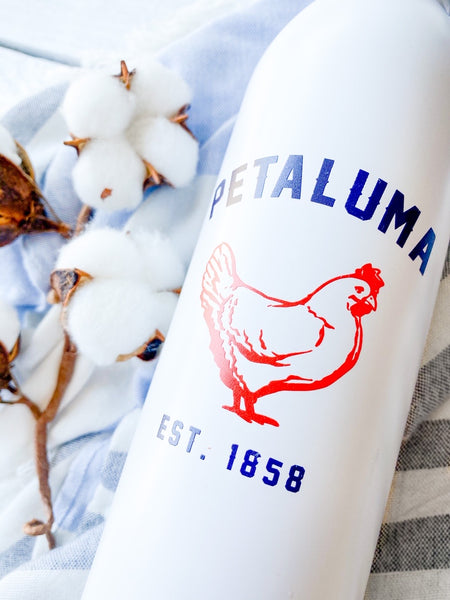 Stainless Steel Vacuum Insulated Water Bottle with Petaluma Chicken
