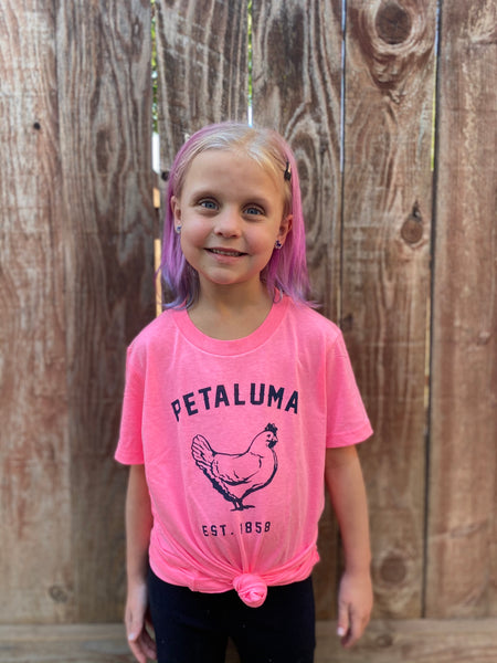 Pink Kids Luma Vintage Petaluma Chicken Shirt