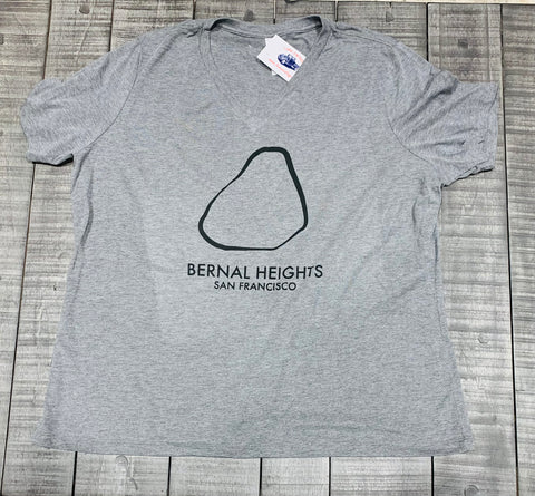 Bernal Rock Women's V-Neck Heather Grey