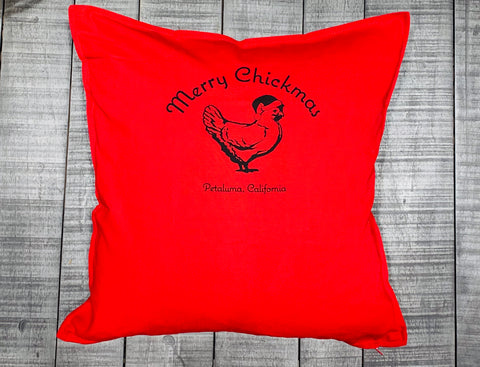 Merry Chickmas Pillow Cover