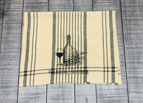 Healdsburg Wine Tea Towel Burberry Plaid