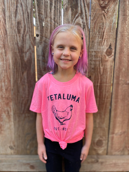 Pink Kids Luma Vintage Petaluma Chicken Shirt