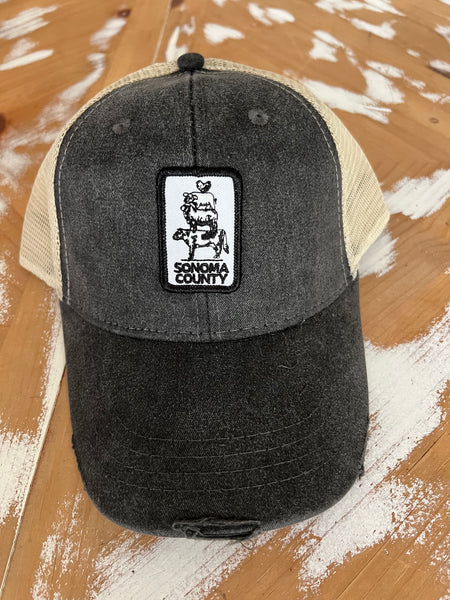 Sonoma County Trucker Hat- Black