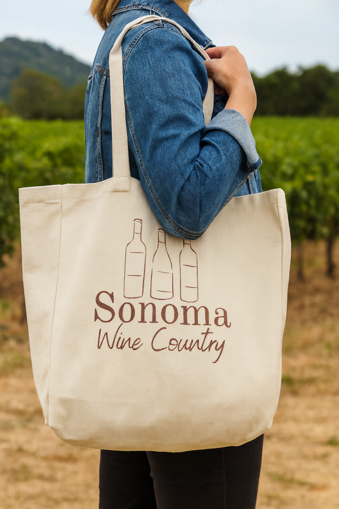 Sonoma Wine Country Tote Bag - Natural
