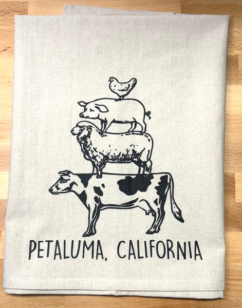 Petaluma Animal Stack Towel - Organic Flour Sack