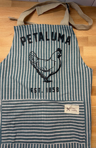 Petaluma Chicken Apron Blue Stripe