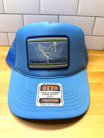 Petaluma Chicken Patch Foam Trucker Hat, Cobalt
