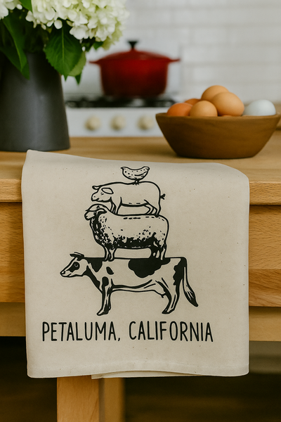 Petaluma Animal Stack Towel - Organic Flour Sack
