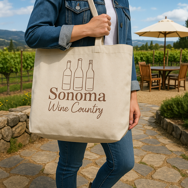 Sonoma Wine Country Tote Bag - Natural