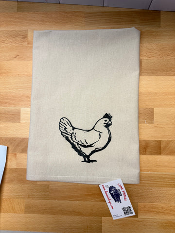Chicken Tea Towel- Organic Flour Sack