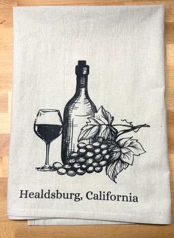 Healdsburg Wine Tea Towel