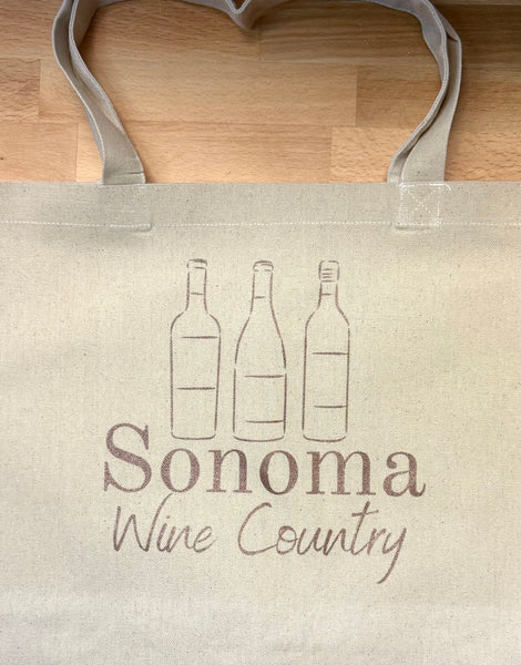 Sonoma Wine Country Tote Bag - Natural