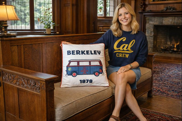 Embroidered Berkeley Van  Pillow Cover by Luma Vintage