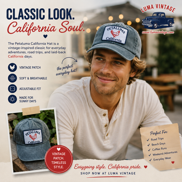 Petaluma Red/White/Blue Chicken Patch Twill hat - Navy