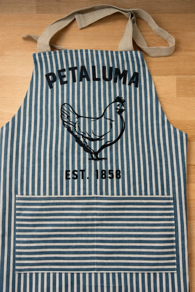 Petaluma Chicken Apron Blue Stripe