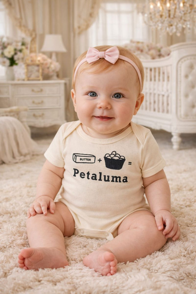 Butter + Eggs = Petaluma Onesie-Natural