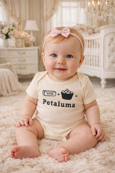 Butter + Eggs = Petaluma Onesie-Natural