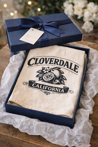 Cloverdale California Citrus Organic Flour Sack Tea Towel 27" x 27"