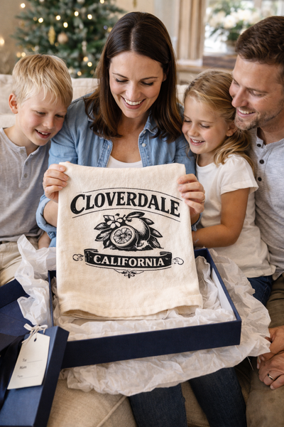 Cloverdale California Citrus Organic Flour Sack Tea Towel 27" x 27"