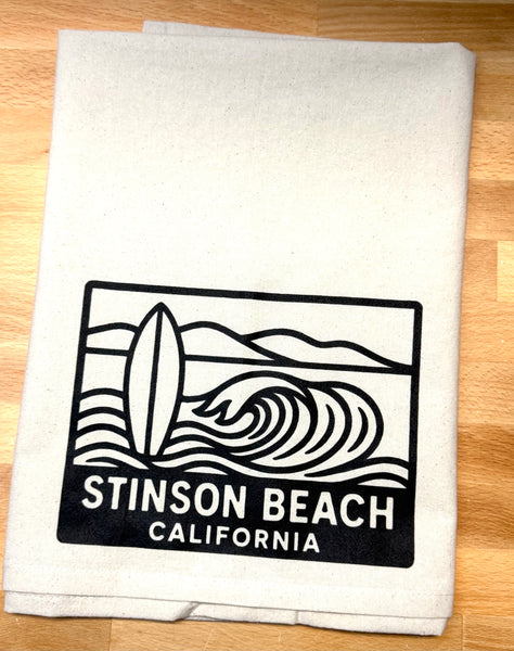 Stinson Beach Tea Towel- Organic Flour Sack