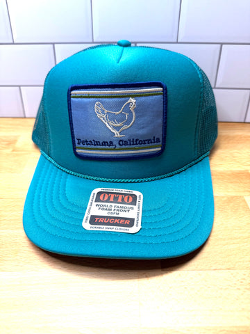 Petaluma Chicken Patch Foam Trucker Hat, Jade