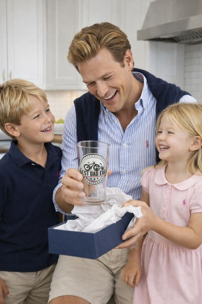 Best Dad Ever Bicycle Pint Glass