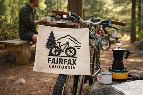 Fairfax California Mountain Bike Tea Towel- Organic Flour Sack