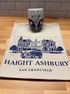 Haight Ashbury VW Bus Organic Flour Sack Tea Towel 27" x 27"
