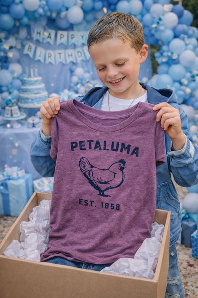 Maroon Kids Luma Vintage Petaluma Chicken Shirt