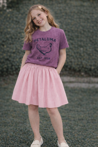 Maroon Kids Luma Vintage Petaluma Chicken Shirt