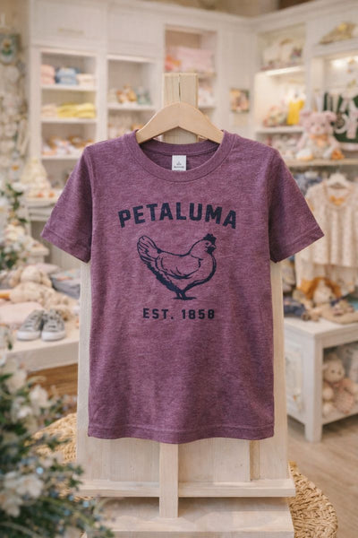Maroon Kids Luma Vintage Petaluma Chicken Shirt