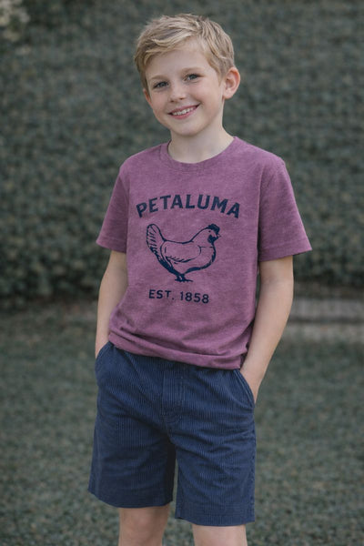 Maroon Kids Luma Vintage Petaluma Chicken Shirt