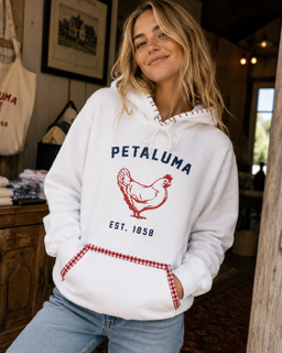 Petaluma Chicken Red Gingham Hoodie
